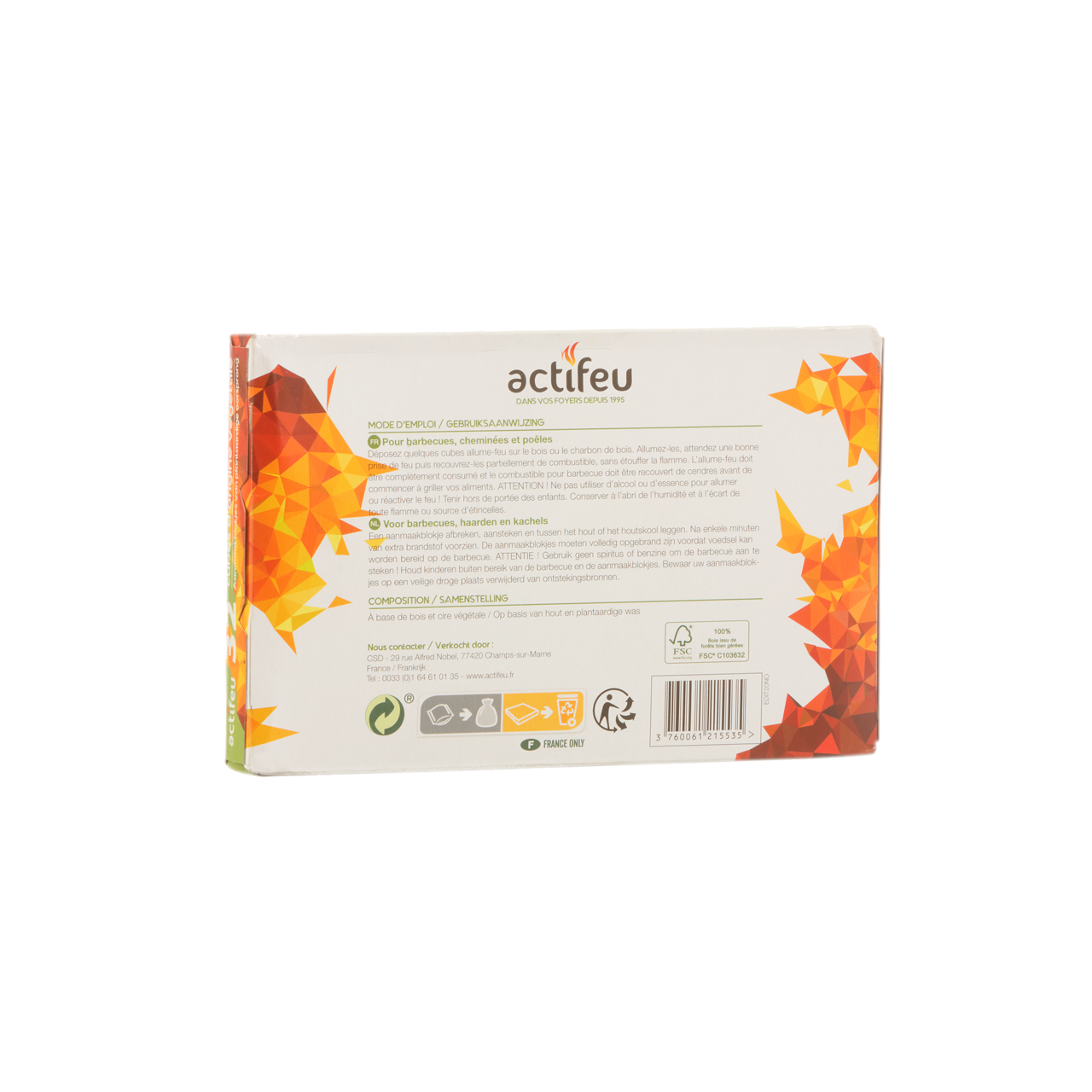 Allume-feu sécable en bois compressé – Image 2