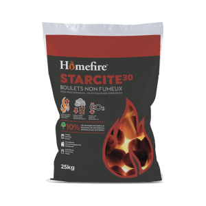 Boulet de charbon Anthracite aggloméré défumés 30 Grs - STARCITE